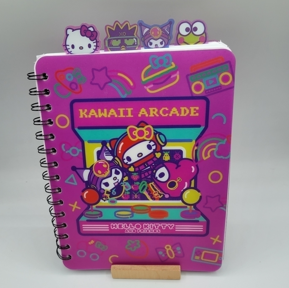 Sanrio Hello Kitty kawaii arcade Tabbed journal Notebook